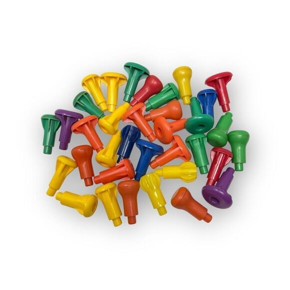 Pegs Stacking Montessori Colorful Counting Math Manipulatives Plastic Lot of 35 - Picture 2 of 10